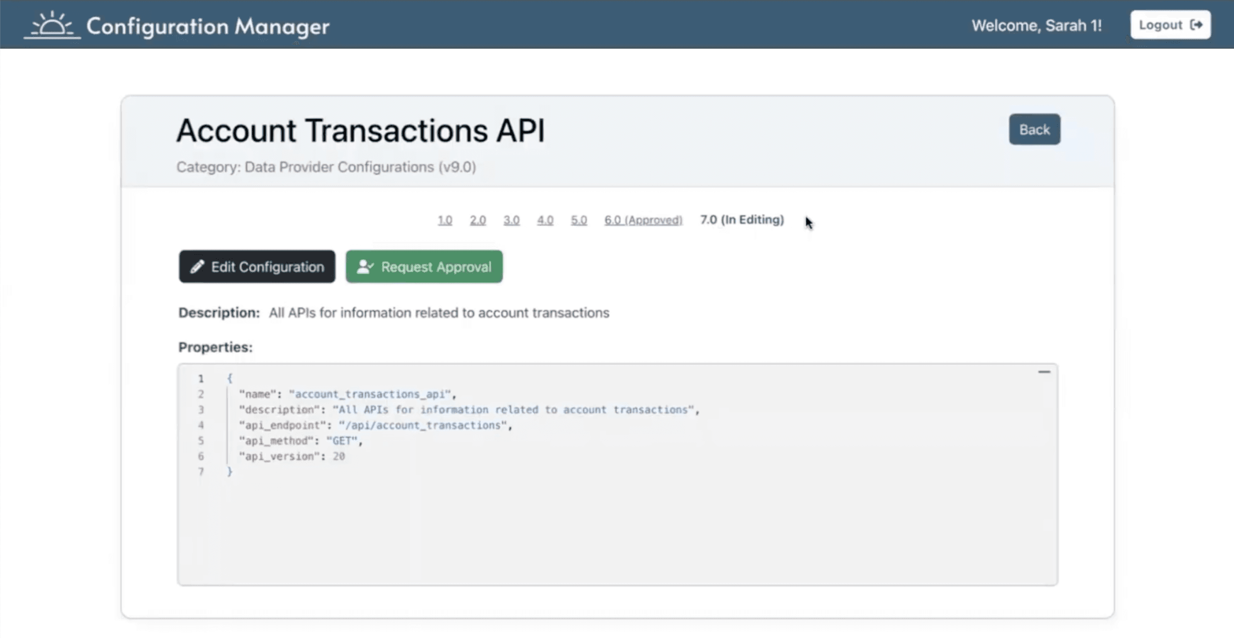 Capital One Configuration Manager